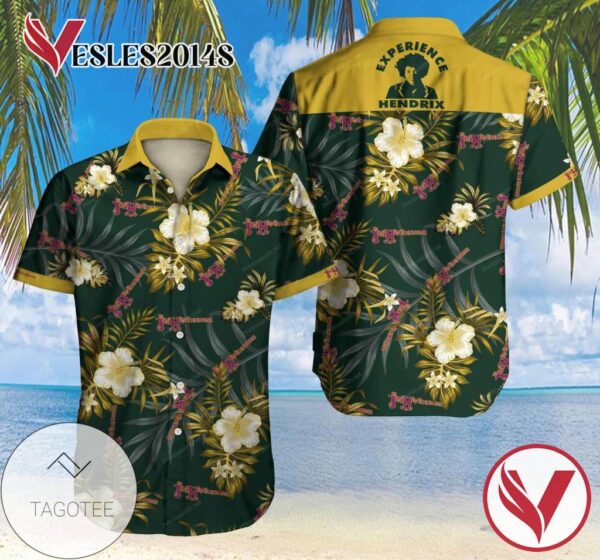 Tlmus The Jimi Hendrix Experience Hawaiian Graphic Print Short Sleeve Hawaiian Casual Shirt Vesles2014S 1