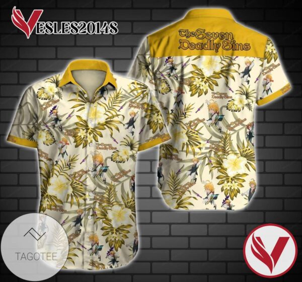 Tlmus The Saven Deadly Sins Hawaiian Graphic Print Short Sleeve Hawaiian Casual Shirt Vesles2014S 1