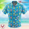 Toad Pattern Mario Bros Hawaiian Button Up Shirt, Perfect Gifts For Anime Lovers - Vesles2014S
