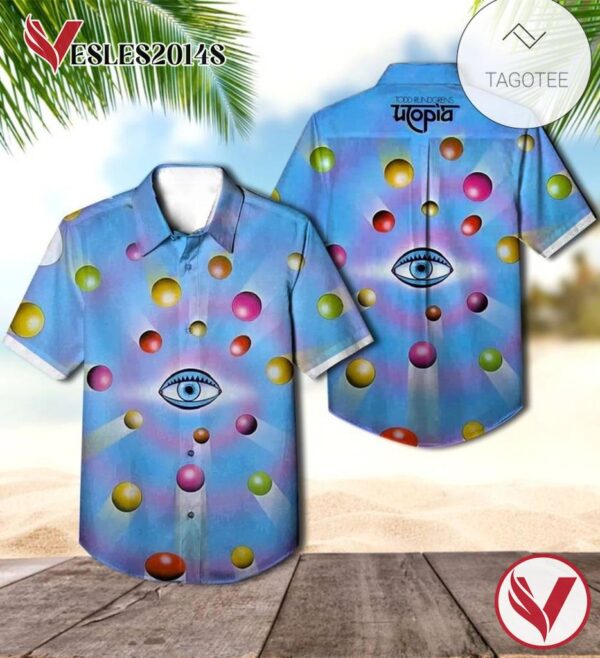 Todd Rundgren's Utopia Album Cover Hawaiian Shirt, Best Gift For Music Lovers Vesles2014S