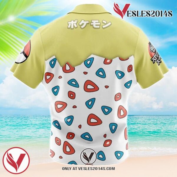 Togepi Face Pokemon Hawaiian Button Up Shirt, Perfect Gifts For Anime Lovers - Vesles2014S 1