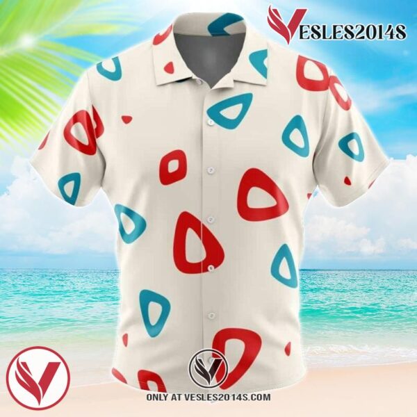 Togepi Pattern Pokemon Hawaiian Button Up Shirt, Perfect Gifts For Anime Lovers - Vesles2014S