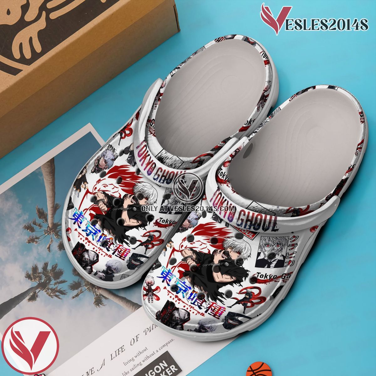 Tokyo Ghoul Anime Crocs Crocband Clogs Shoes Comfortable For Men Women and Kids, Unique Gift From Vesles2014S 2