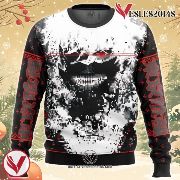 Tokyo Ghoul Kaneki Splatter Ugly Christmas Sweater, Unique Christmas Gift For Fans - Vesles2014S