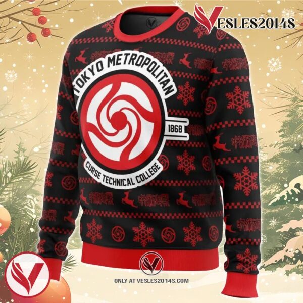 Tokyo Metropolitan Jujutsu Kaisen Ugly Christmas Sweater, Unique Christmas Gift For Fans - Vesles2014S 1