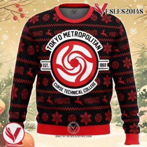 Tokyo Metropolitan Jujutsu Kaisen Ugly Christmas Sweater, Unique Christmas Gift For Fans - Vesles2014S