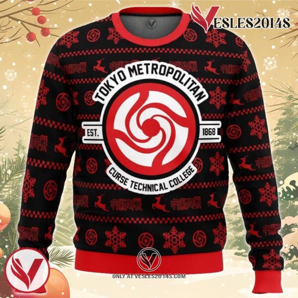 Tokyo Metropolitan Jujutsu Kaisen Ugly Christmas Sweater, Unique Christmas Gift For Fans - Vesles2014S