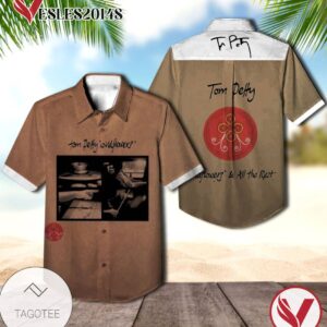Tom Petty Wildflowers Album Cover Hawaiian Shirt, Best Gift For Music Lovers Vesles2014S