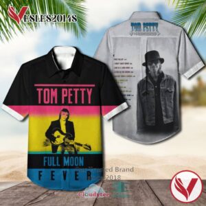 Tom Petty and the Heartbreakers Full Moon Fever Album Hawaiian Shirt, Best Gift For Music Lovers Vesles2014S