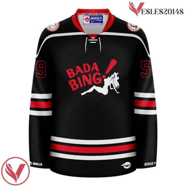 Tony Soprano Emblem BadaBing Strip Club Black Jersey - Vesles2014S 2