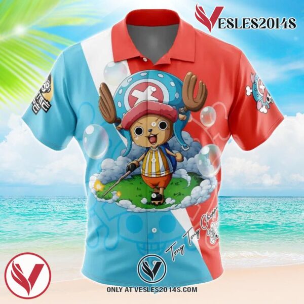 Tony Tony Chopper V2 One Piece Hawaiian Button Up Shirt, Perfect Gifts For Anime Lovers - Vesles2014S