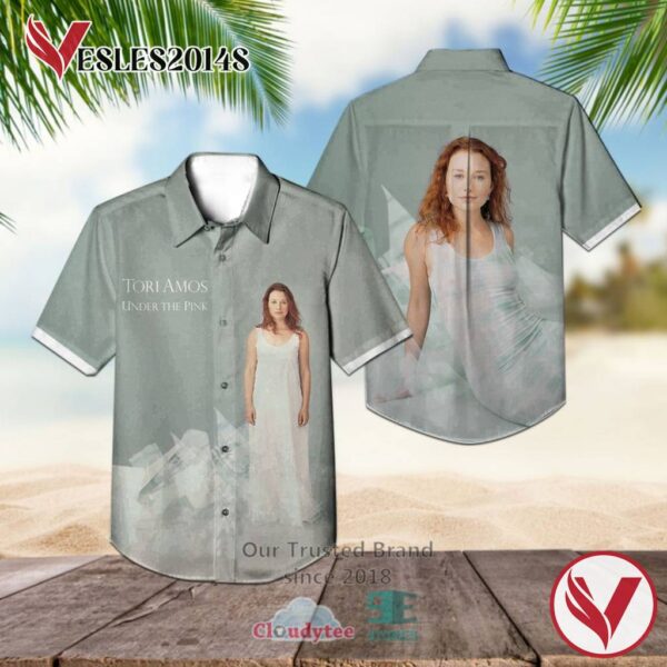 Tori Amos Under the Pink Albums Hawaiian Shirt, Best Gift For Music Lovers Vesles2014S