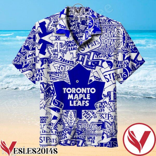 Toronto Maple Leaf 1970 Logo In The Middle Hawaiian Shirt, Unique Gifts For Friends - Vesles2014S 1
