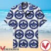 Toronto Maple Leaf Circle Logo Lineup White Hawaiian Shirt, Unique Gifts For Friends - Vesles2014S 1