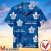 Toronto Maple Leaf Logo Printed On Blue Hawaiian Shirt, Unique Gifts For Friends - Vesles2014S 1