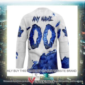 Toronto Maple Leafs Blood Personalized Hockey Jersey Shirt, Trending Gifts For Fans - Vesles2014s 3