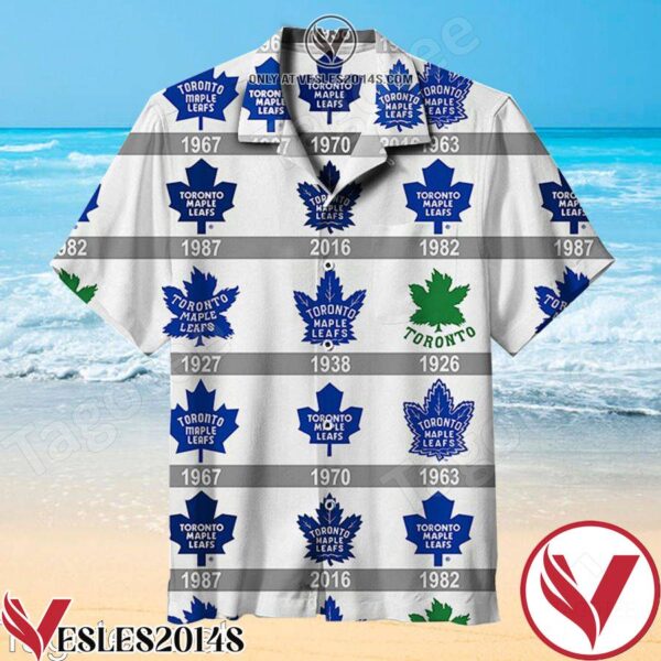 Toronto Maple Leafs Logos History Hawaiian Shirt, Unique Gifts For Friends - Vesles2014S 1