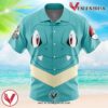 Totodile Face Pokemon Button Up  Hawaiian Shirt
