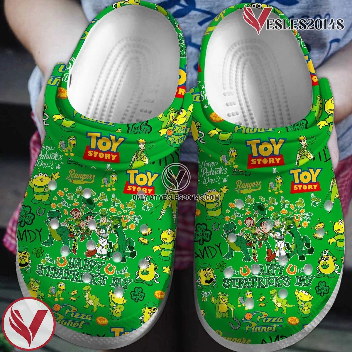 Toy Story Cartoon Saint Patrick’s Day Crocs Crocband Clogs Shoes Comfortable For Men Women and Kids, Unique Gift From  Vesles2014S