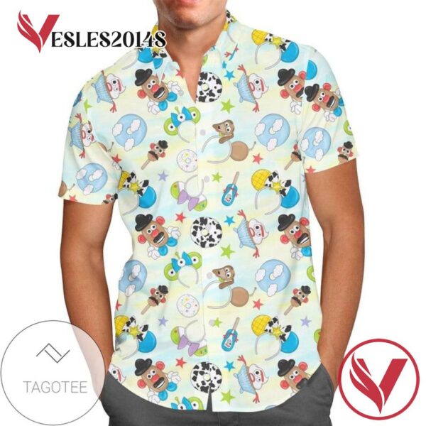 Toy Story Disney For men And Women Graphic Print Short Sleeve Hawaiian Casual Shirt Vesles2014S 1