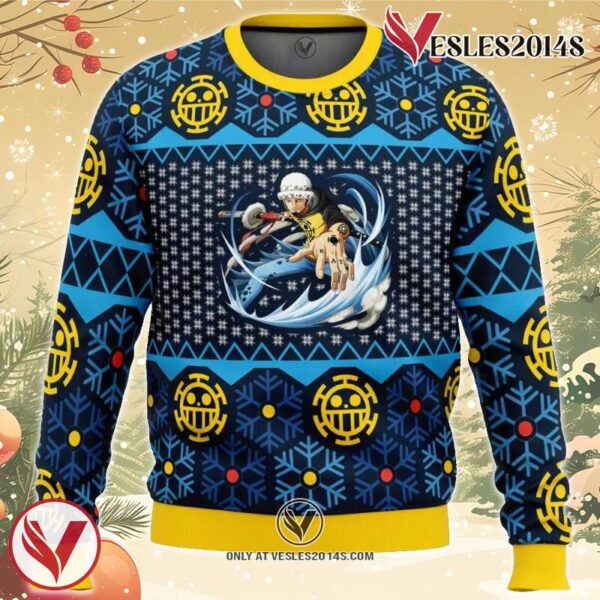 Trafalgar D Water Law One Piece Ugly Christmas Sweater, Unique Christmas Gift For Fans - Vesles2014S