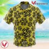 Trafalgar Law Jolly Roger One Piece Hawaiian Button Up Shirt, Perfect Gifts For Anime Lovers - Vesles2014S