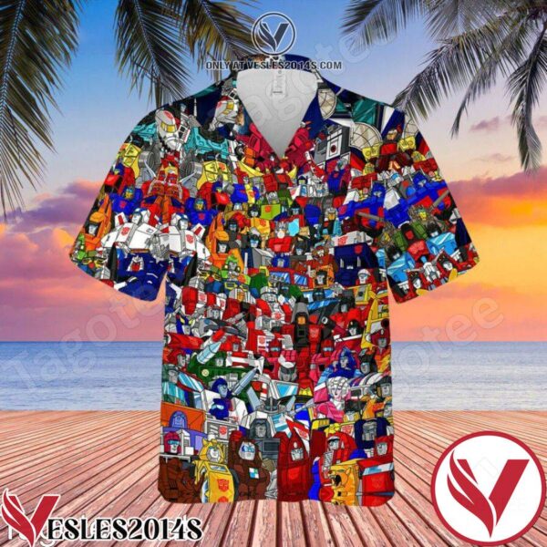 Transformers G1 Cartoon Graphics Hawaiian Shirt And Short, Unique Gifts For Friends - Vesles2014S 1
