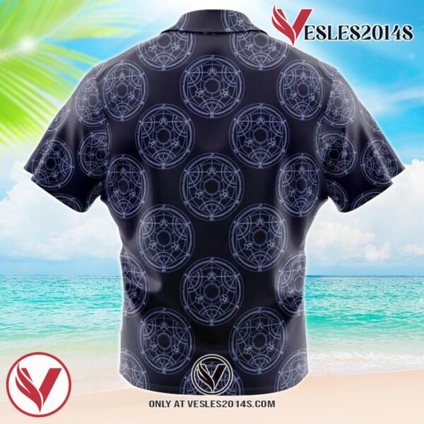 Transmutation Circle Fullmetal Alchemist Hawaiian Button Up Shirt, Perfect Gifts For Anime Lovers - Vesles2014S 1