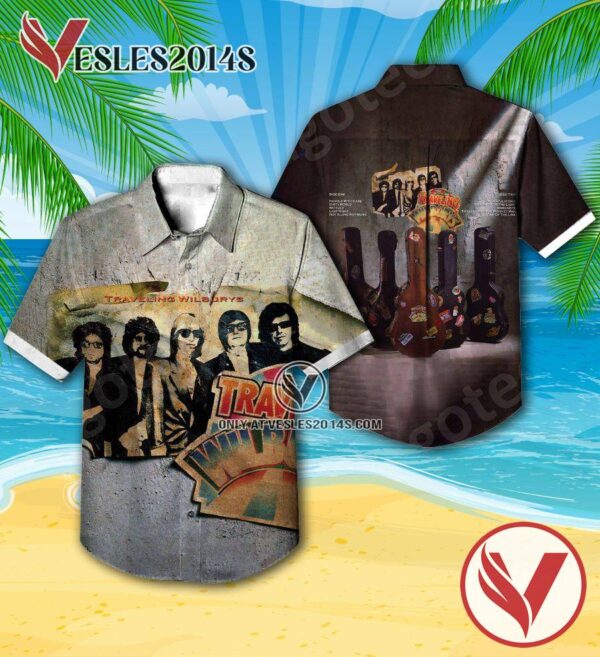 Traveling Wilburys Vol. 1 Album Cover Hawaiian Shirt, Unique Gifts For Music Lovers - Vesles2014S