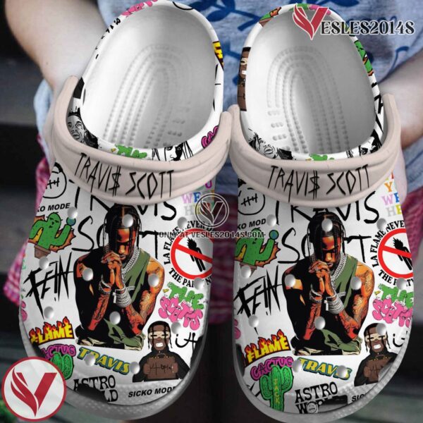 Travis Scott Music Crocs Crocband Clogs Shoes, Unique Gifts For Fans Style 1 - Vesles2014S