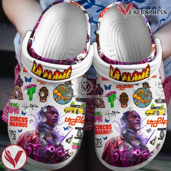 Travis Scott Music Crocs Crocband Clogs Shoes, Unique Gifts For Fans Style 3 - Vesles2014S