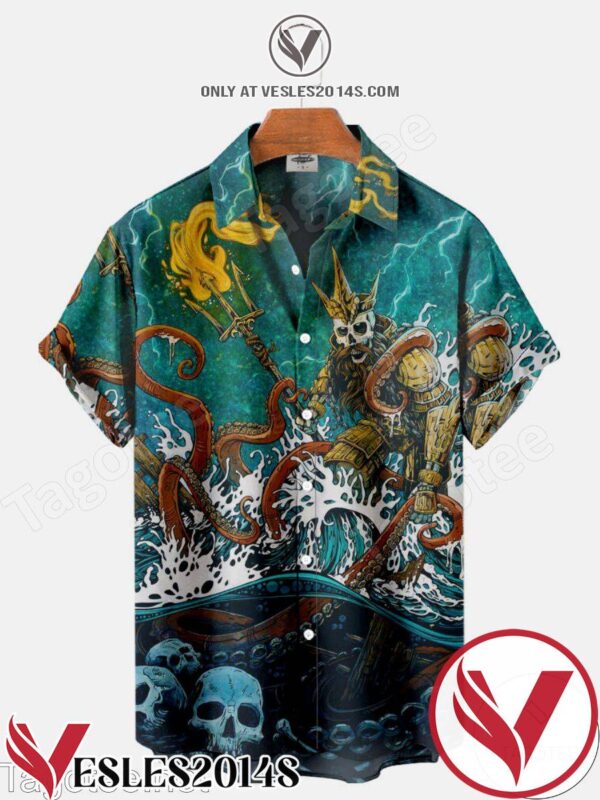 Treacherous Waters Day Of The Dead Art Halloween Hawaiian Shirt, Unique Gifts For Friends - Vesles2014S 1