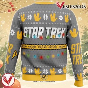 Trek The Halls Star Trek Ugly Christmas Sweater, Unique Christmas Gift For Fans - Vesles2014S vr2 1