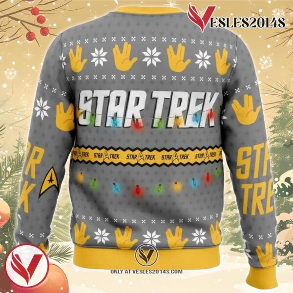 Trek The Halls Star Trek Ugly Christmas Sweater, Unique Christmas Gift For Fans - Vesles2014S vr2 1