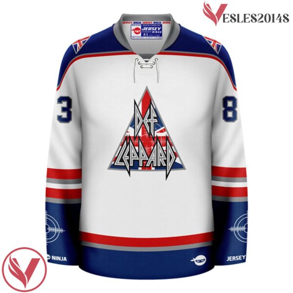 Triangle Flag Def Leppard Ice Hockey Jersey - Vesles2014S 2