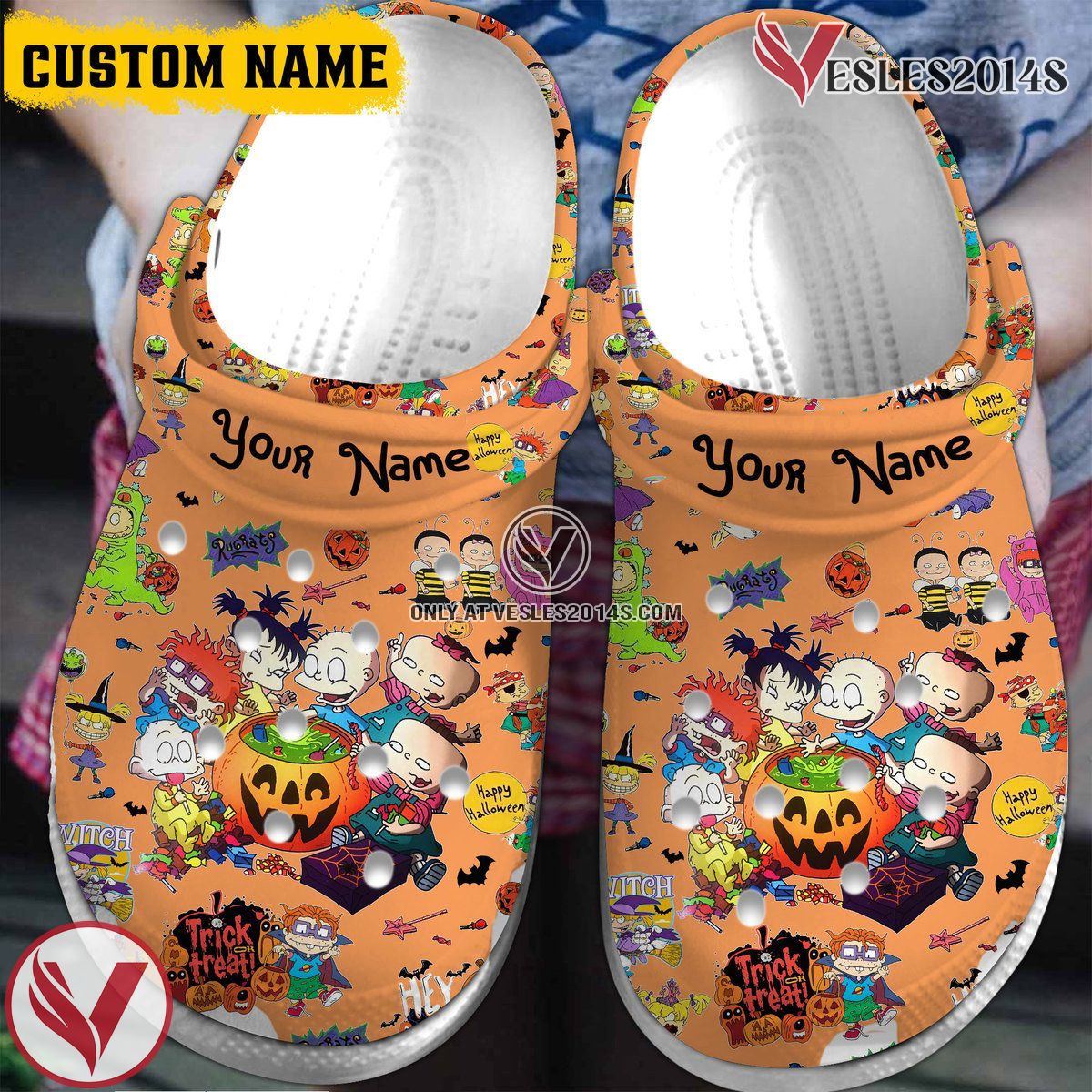 Trick Or Treat Halloween Game Crocs Crocband Clogs Shoes Comfortable For Men Women and Kids Style 2, Unique Gift From Vesles2014S