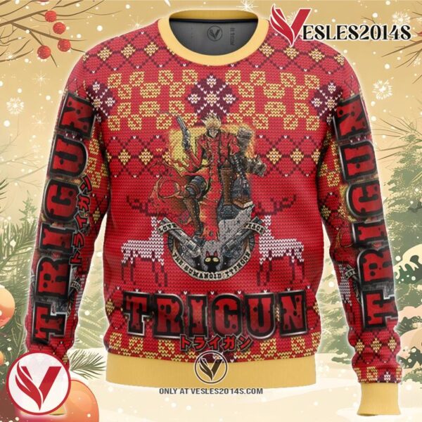 Trigun Alt Ugly Christmas Sweater, Unique Christmas Gift For Fans - Vesles2014S