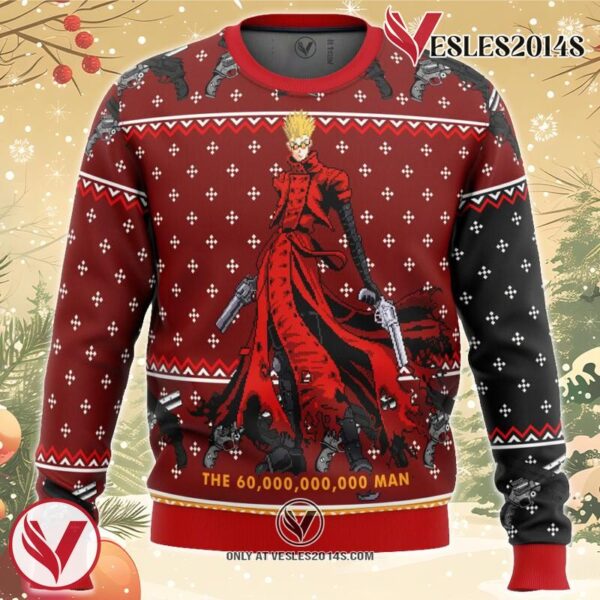 Trigun Vash the Stampede Ugly Christmas Sweater, Unique Christmas Gift For Fans - Vesles2014S