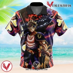 Trippy Asta Black Clover Hawaiian Button Up Shirt, Perfect Gifts For Anime Lovers - Vesles2014S