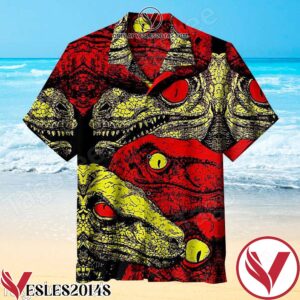 Trippy Dinosaur Hawaiian Shirt, Unique Gifts For Friends - Vesles2014S 1