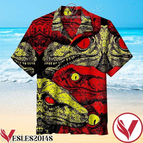 Trippy Dinosaur Hawaiian Shirt, Unique Gifts For Friends - Vesles2014S 1