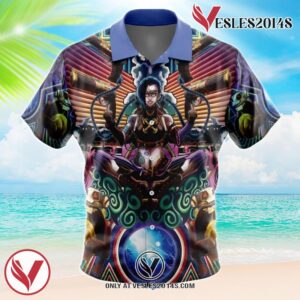Trippy Jinx Arcane Hawaiian Button Up Shirt, Perfect Gifts For Anime Lovers - Vesles2014S