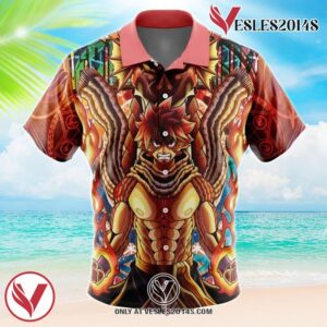 Trippy Natsu Dragneel Fairy Tail Hawaiian Button Up Shirt, Perfect Gifts For Anime Lovers - Vesles2014S