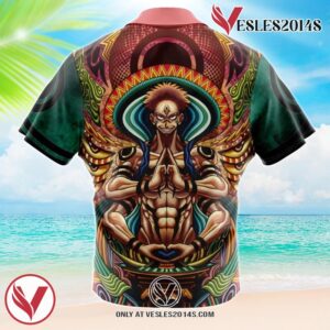 Trippy Ryomen Sukuna Jujutsu Kaisen Hawaiian Button Up Shirt, Perfect Gifts For Anime Lovers - Vesles2014S 1