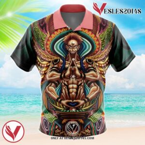 Trippy Ryomen Sukuna Jujutsu Kaisen Hawaiian Button Up Shirt, Perfect Gifts For Anime Lovers - Vesles2014S