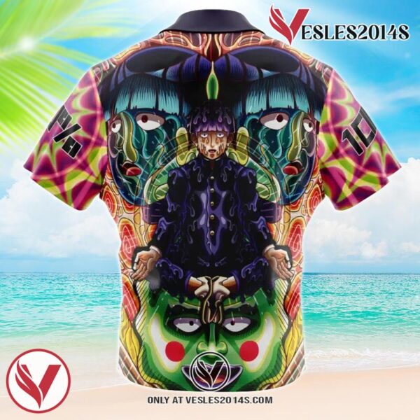 Trippy Shigeo Kageyama Mob Psycho100 Hawaiian Button Up Shirt, Perfect Gifts For Anime Lovers - Vesles2014S 1