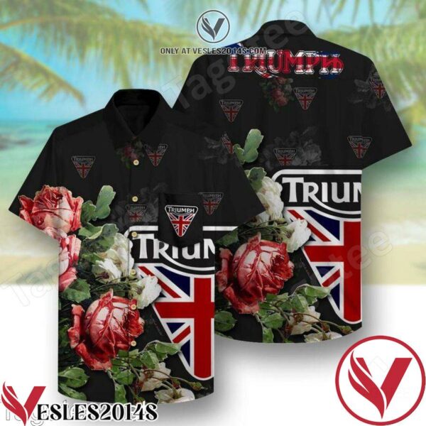 Triumph Garden Roses Black Hawaiian Shirt, Unique Gifts For Friends - Vesles2014S 1