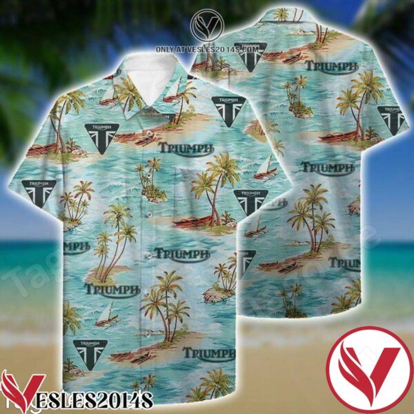 Triumph Palm Tree On Island Hawaiian Shirt, Unique Gifts For Friends - Vesles2014S 1