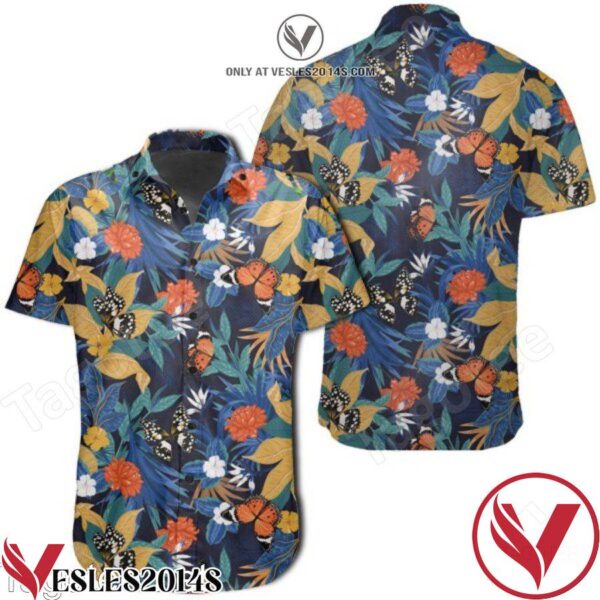 Tropical Butterfly And Flower Hawaiian Shirt, Unique Gifts For Friends - Vesles2014S 1