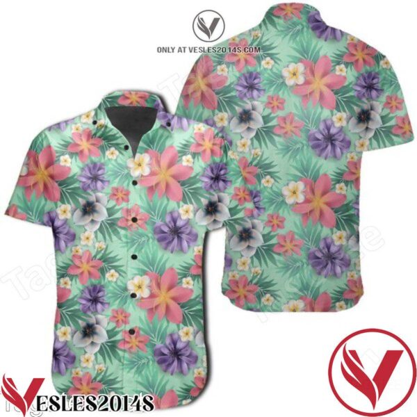 Tropical Flower Blossom Cluster Seamless Hawaiian Shirt, Unique Gifts For Friends - Vesles2014S 1